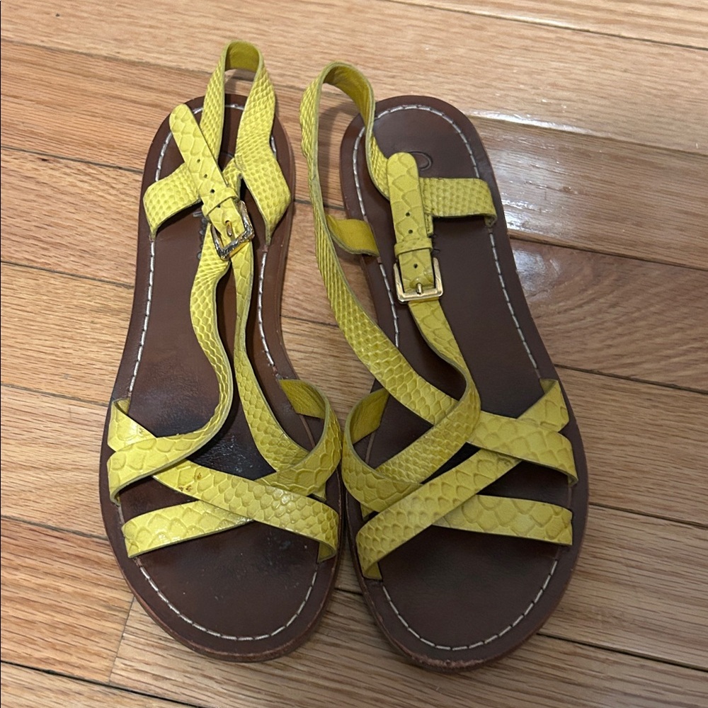 Cole Haan Yellow Strappy Sandals